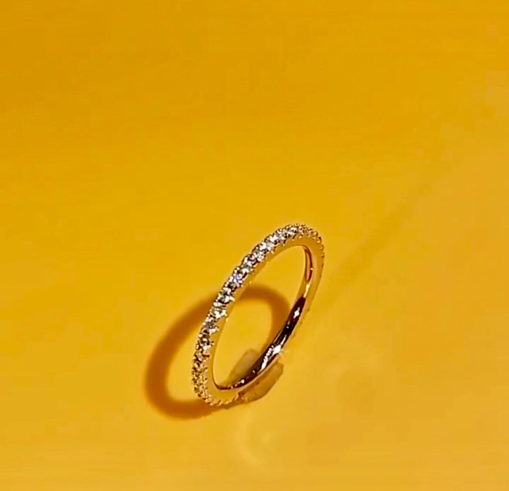 Full Band Ring 1.5mm Moisaanite Diamond
