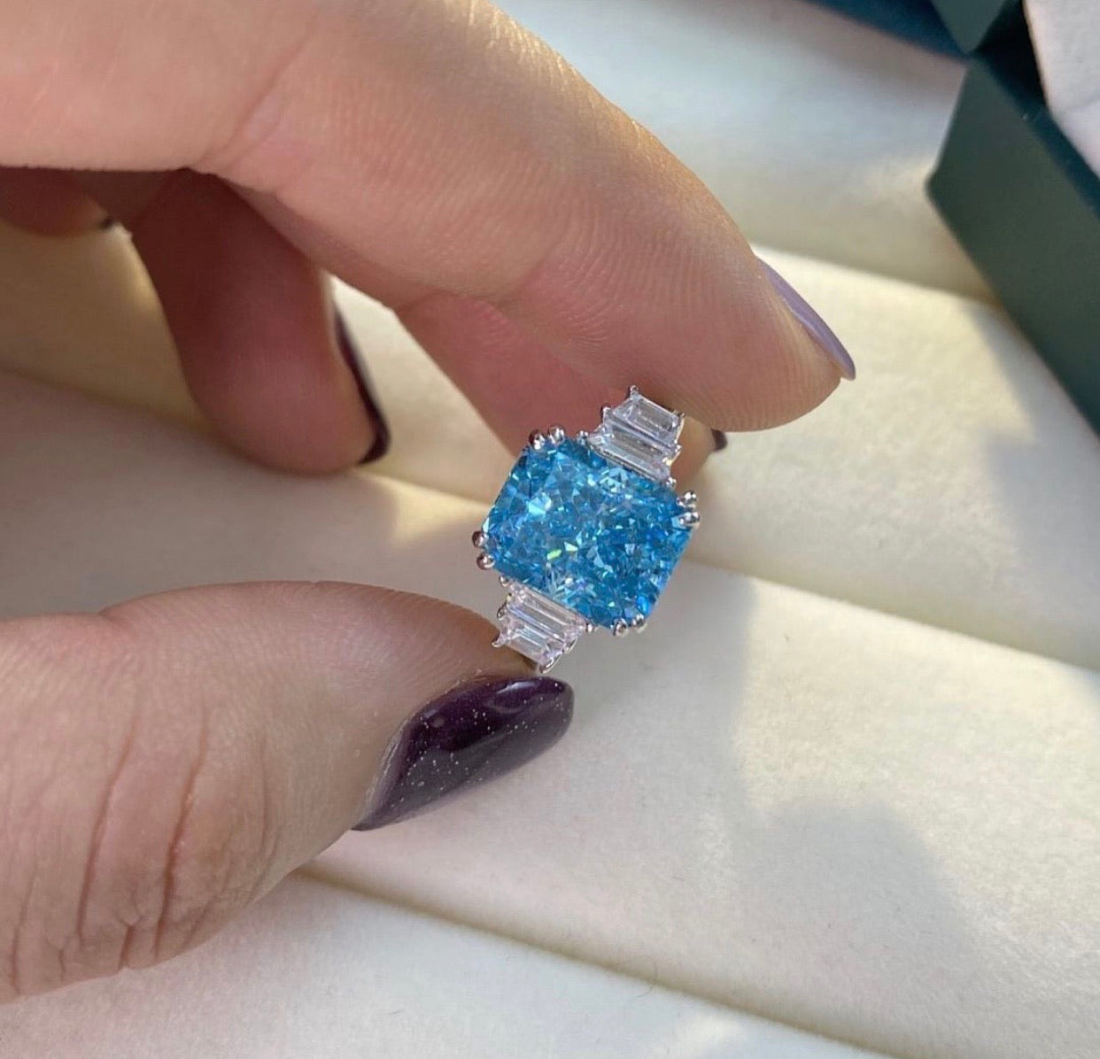 "Azora" Lab Grown Moissanite Diamond Engagement Ring