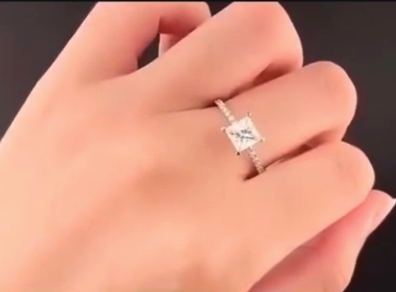 Celina Moissanite Diamond Stone Engagement Ring