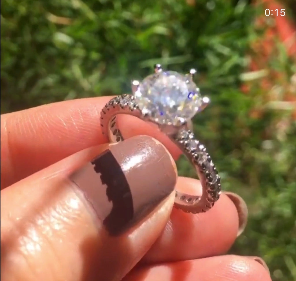 " TRIXIE 2 " Moissanite Diamond Full Eternity Ring