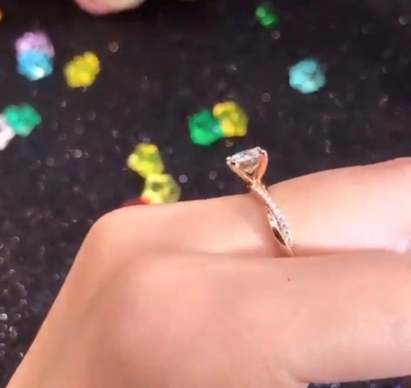 " Casey " Moissanite Diamond Ring