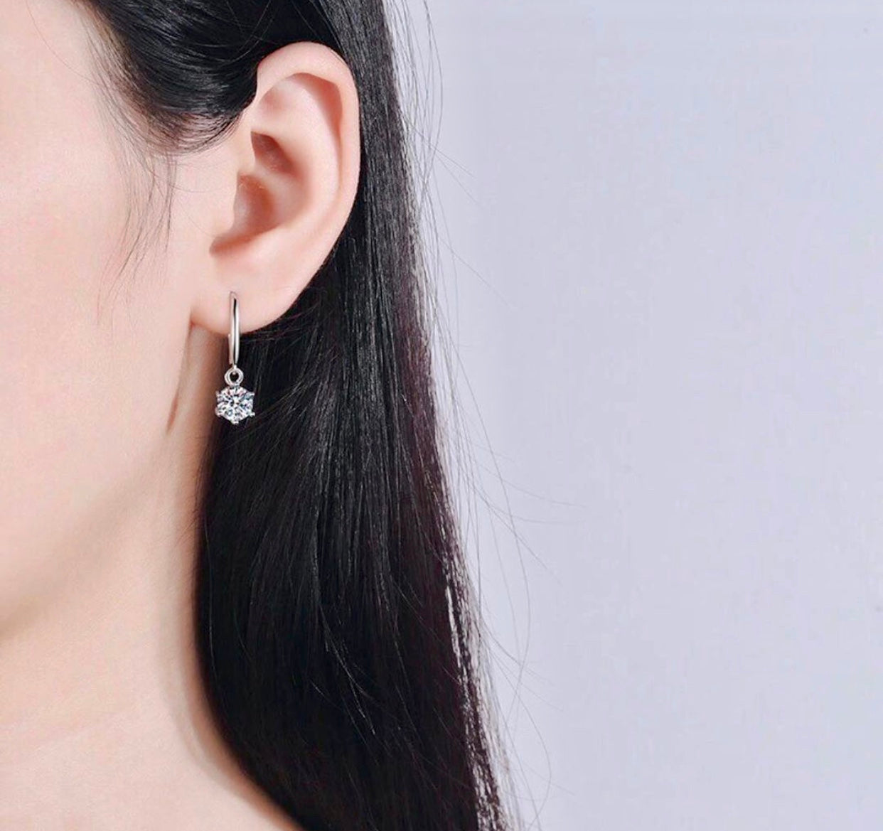 Total 2ct "Clarice" Dangling Earrings