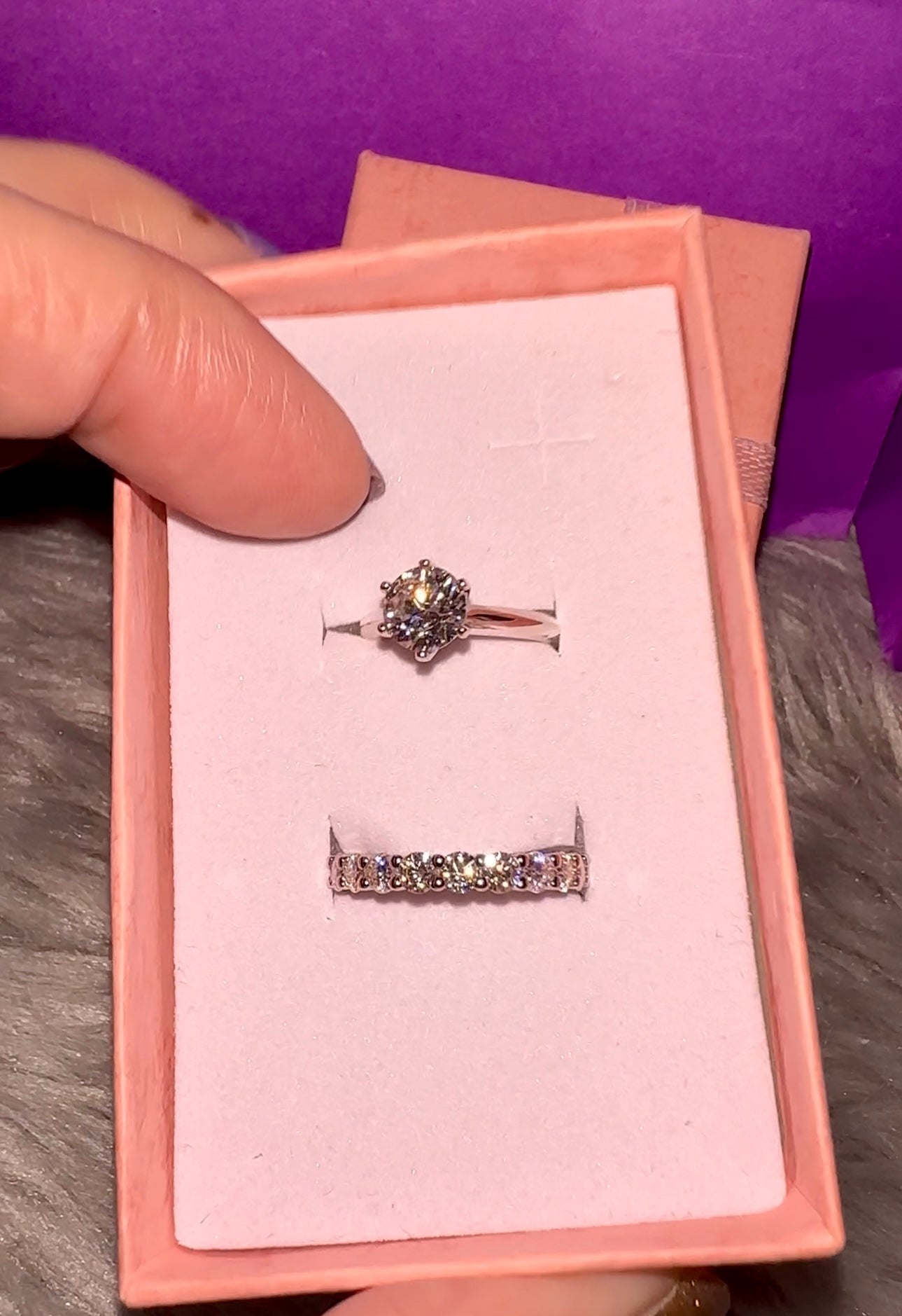 BUNDLE SALE Moissanite Diamond Engagement Ring