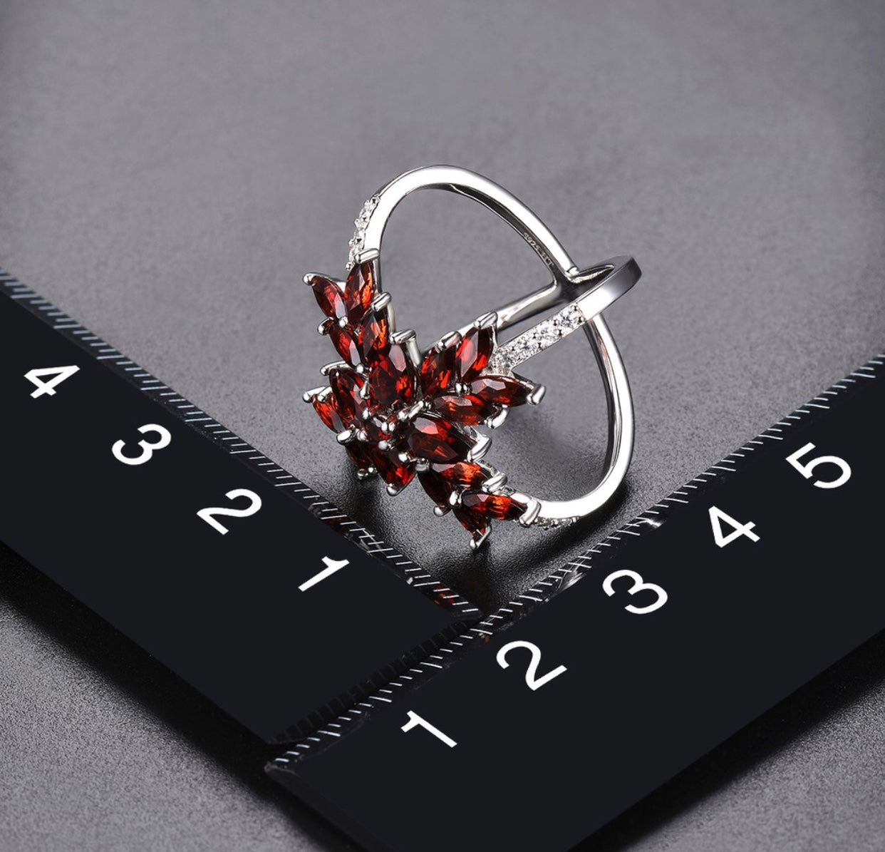 5.05ct Natural Red Garnet Ring