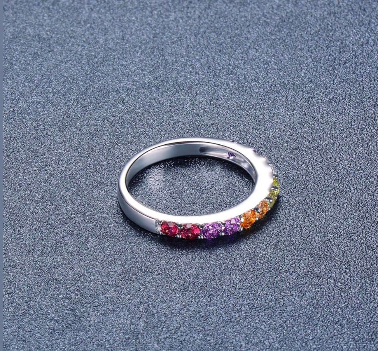 Customized Opal Ring White gold Vermeil