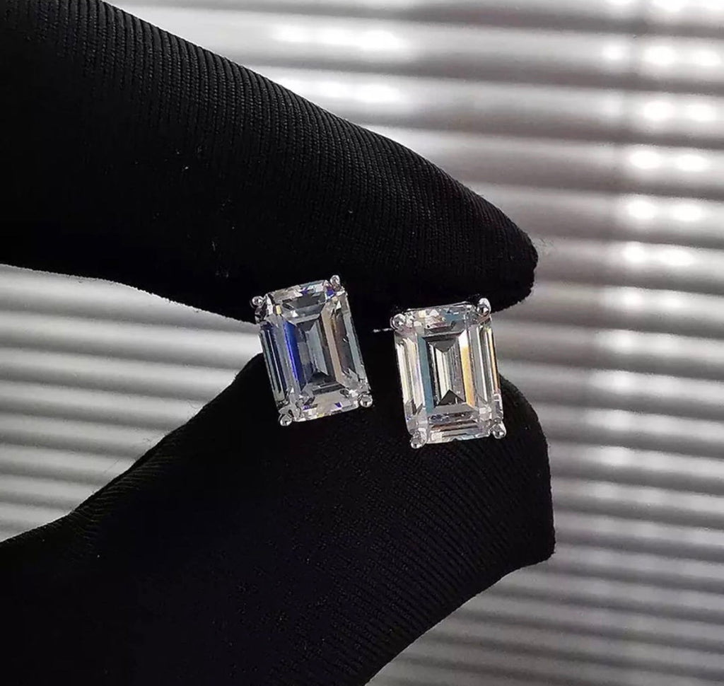 Customized Stud Moissanite Diamond Earrings (3 sets)