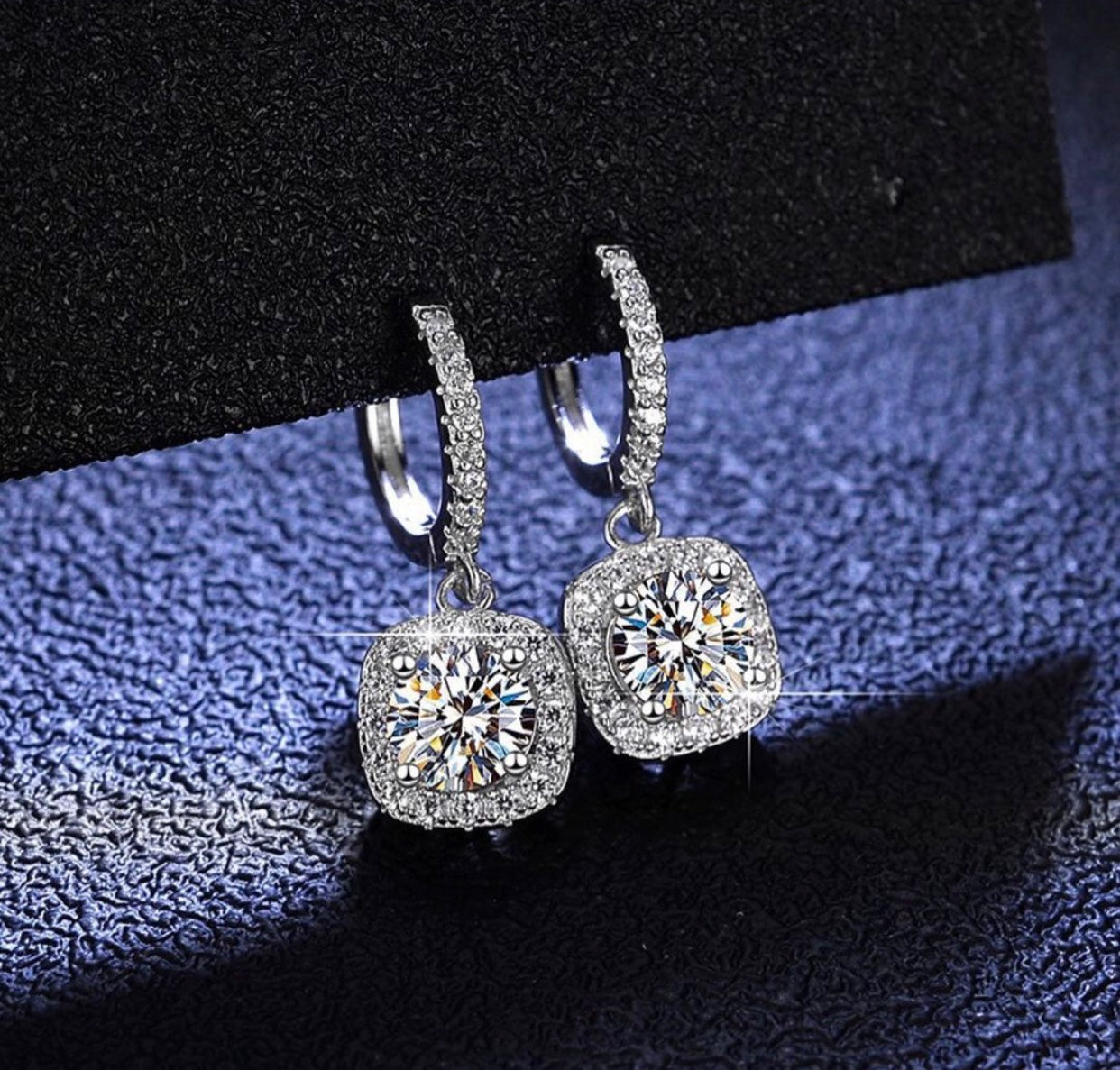 Total 2ct "Clarice" Dangling Earrings