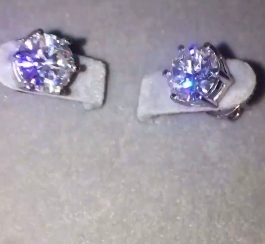 "Fiona" Earrings and Necklace Moissanite Diamond Stone Set