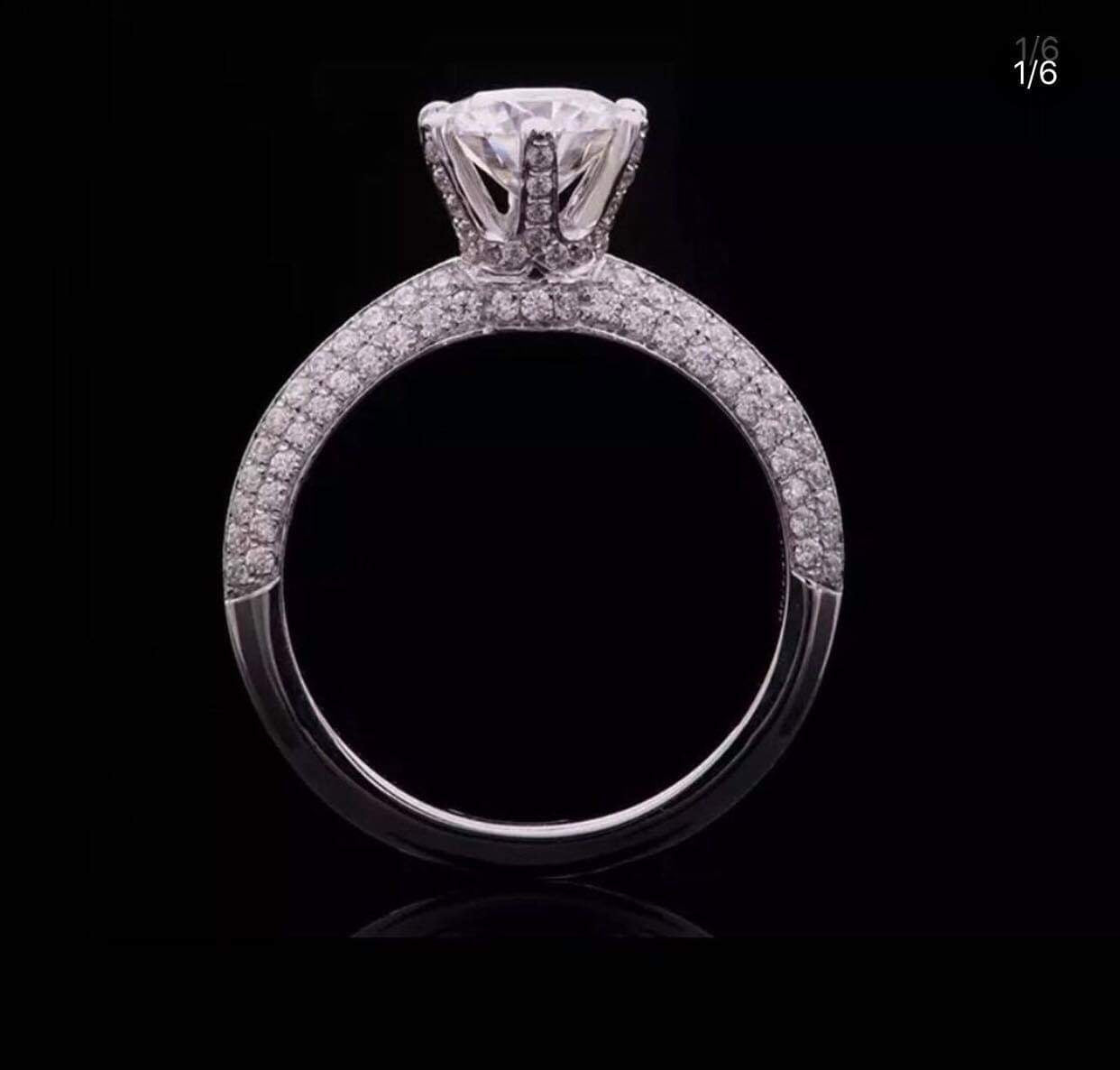 Fiore Moissanite Diamond Engagement Ring