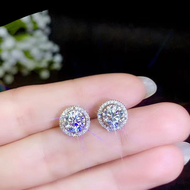 1 Ct D /VVS1 Moissanite Diamond Set Necklace/Ring/Earrings in Pure Silver coated Platinum