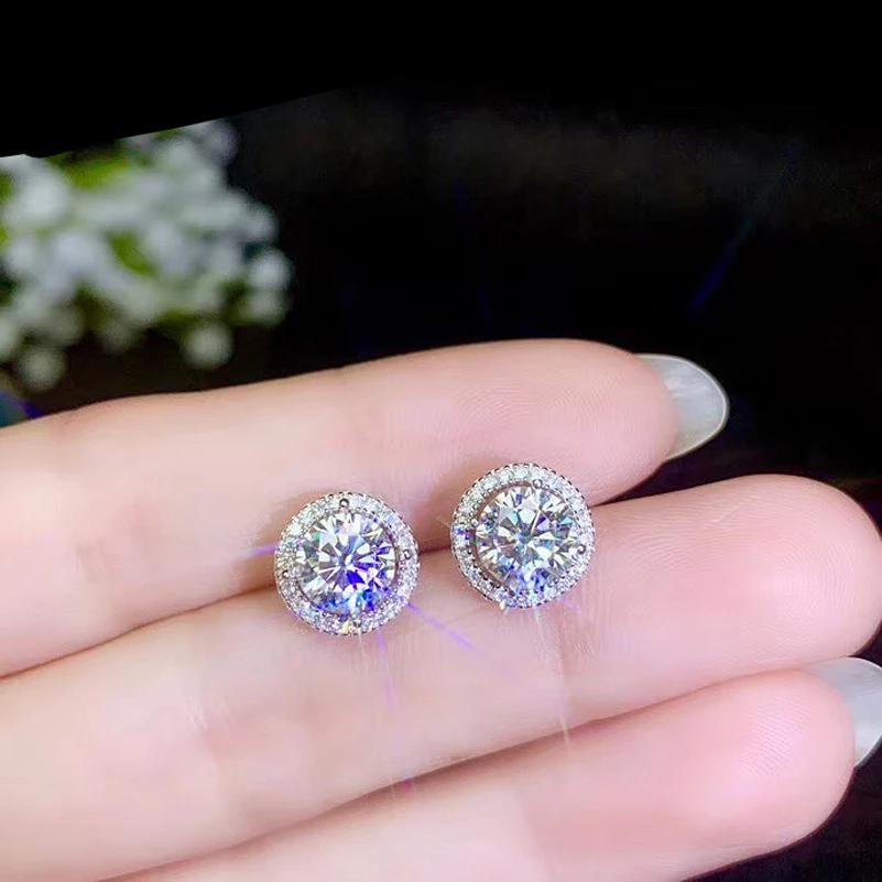 1 Ct D /VVS1 Moissanite Diamond Set Necklace/Ring/Earrings in Pure Silver coated Platinum